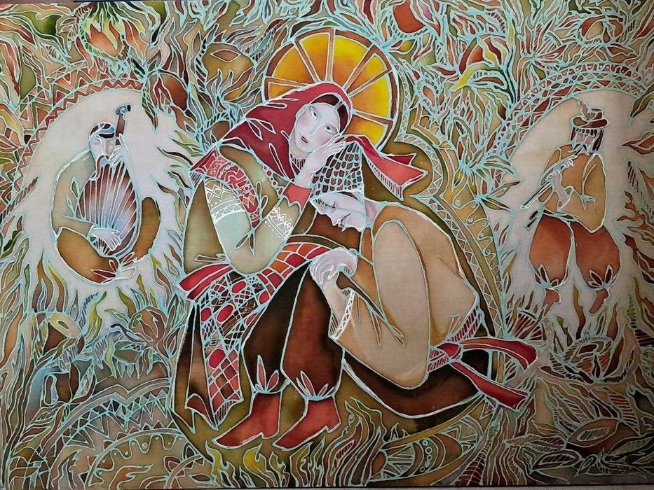 картина-батик "Кохання" переможець конкурсів