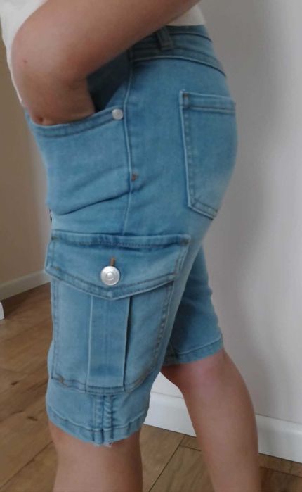 szorty jeans/spodenki cargo 10-11-12 lat 140 cm*Wallflower Girl*