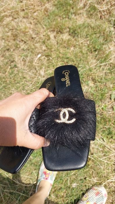 Шлепки шанель Chanel шлепанці капці