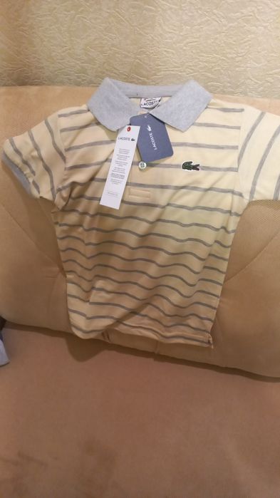 Lacosta поло для мальчика  р4-6, S  100%cotton