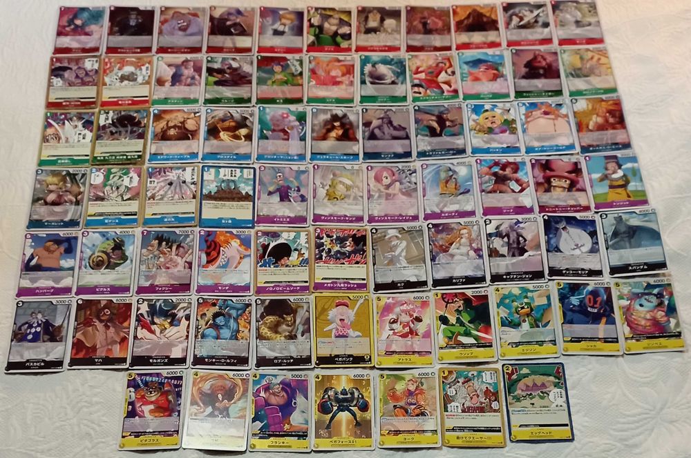 lote de 349 cartas one piece  02, 03, 05, 06, eb01, 07, 08, 09 japones