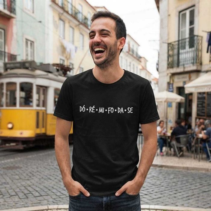 T-shirt Humor Frase "Dó Ré Mi..." | Algodão Unisexo Nova