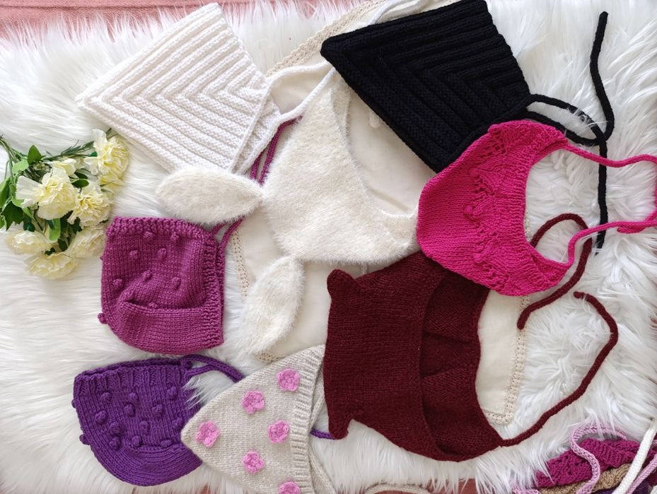 Шапочка  чепчик  для новонароджених шапка на виписку