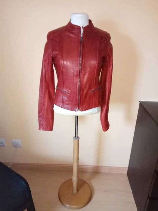 Blusão da SALSA em pele, vermelho, tamanho M