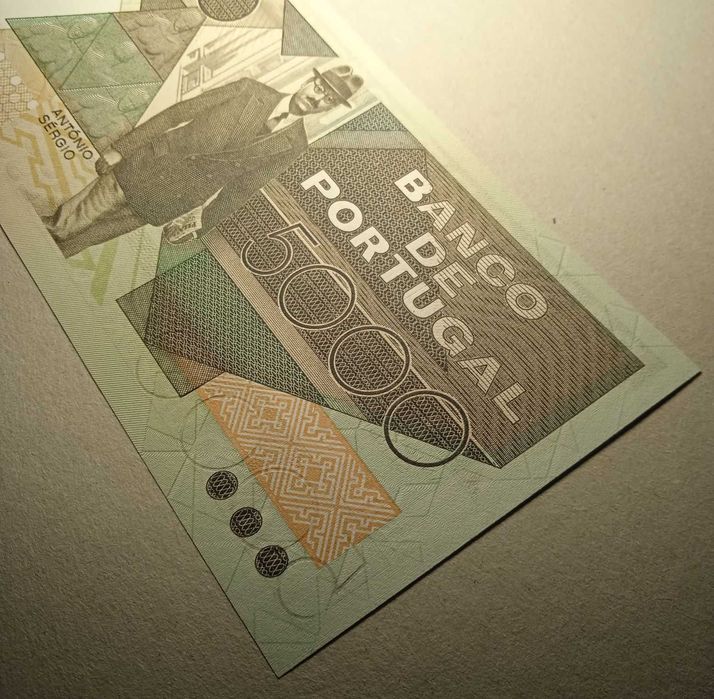 Nota 5 mil escudos 1986 António Sergio NOVA - Envio Gratis