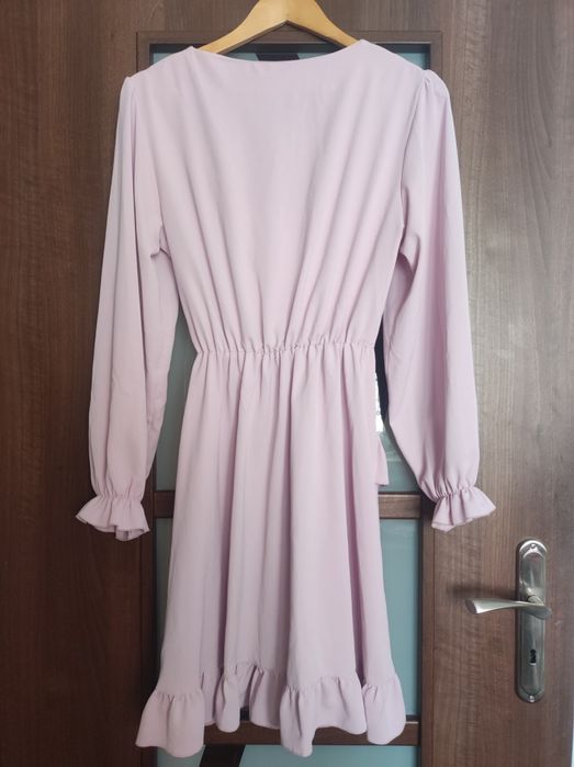 Elegancka sukienka damska z falbanką Ombre L 40