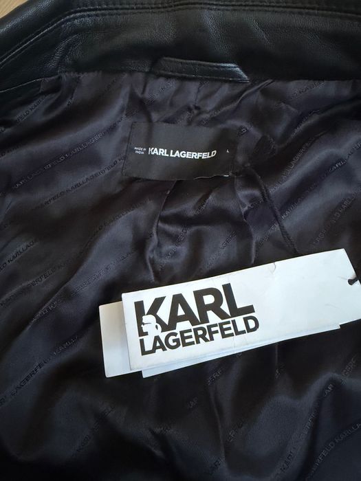 Шкіряна куртка KARL LAGERFELD
