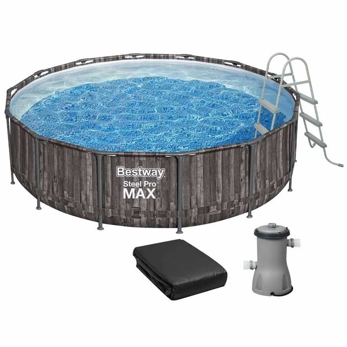 Каркасний басейн Bestway Wood Style 5614Z (427х107) з  фільтром