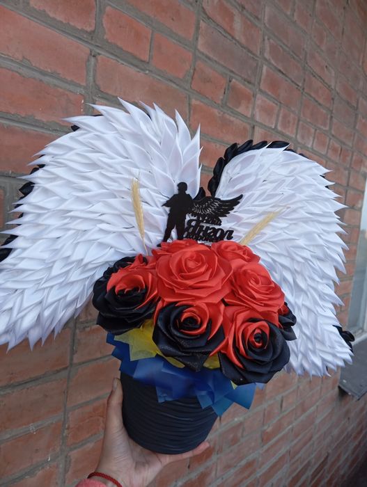 Букети з атласної стрічки