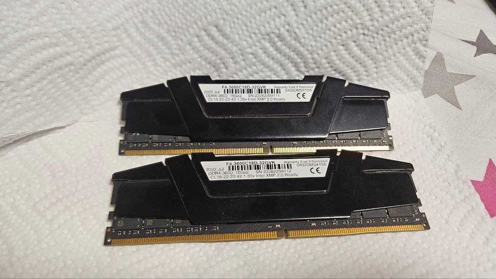 Оперативна пам'ять G.Skill DDR4 32GB (2x16GB) 3600MHz Ripjaws V