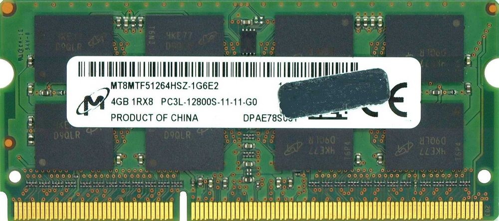 Pamięć RAM do laptopa SO-DIMM DDR3 4GB PC3L 1600MHz 1.35V jednostronna