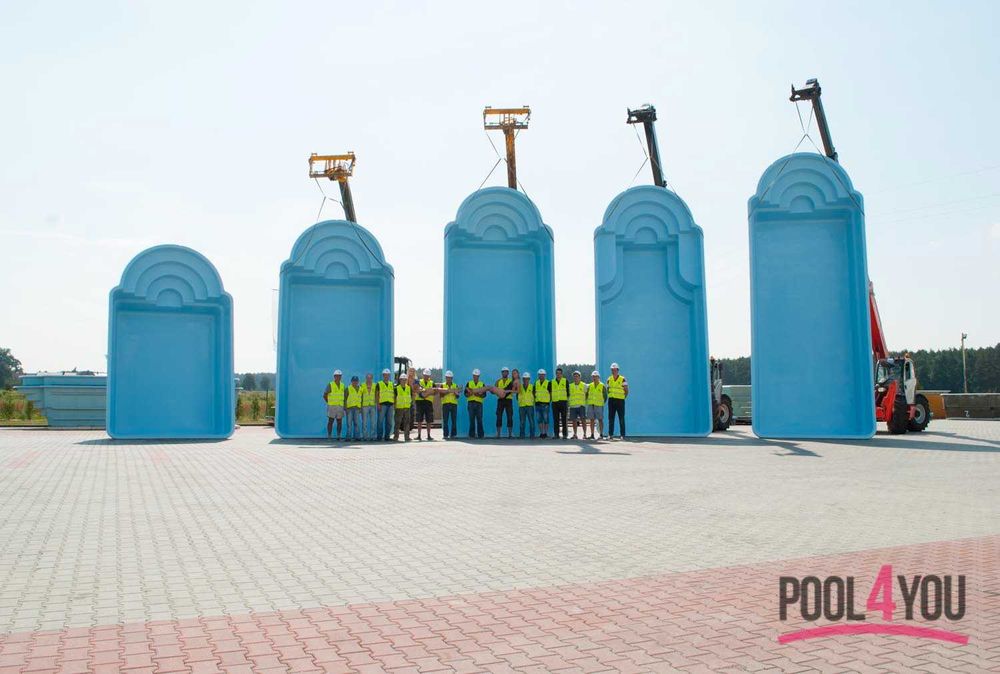 Basen ogrodowy poliestrowy 7,5x3,2x1,55 basen z laminatu od ręki