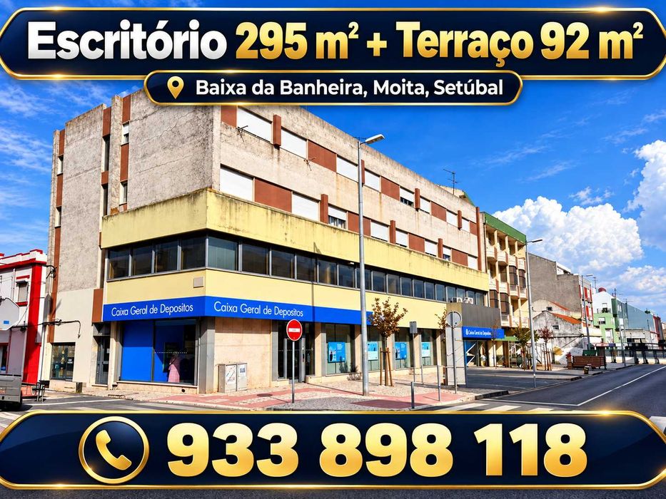 Escritório 295m2 + Terraço 92m2 na Baixa da Banheira, Moita, Setúbal