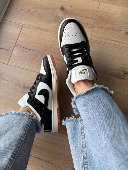 ТОП Жіночі кросівки Nike SB Dunk Low Black Croc найк данки чорні