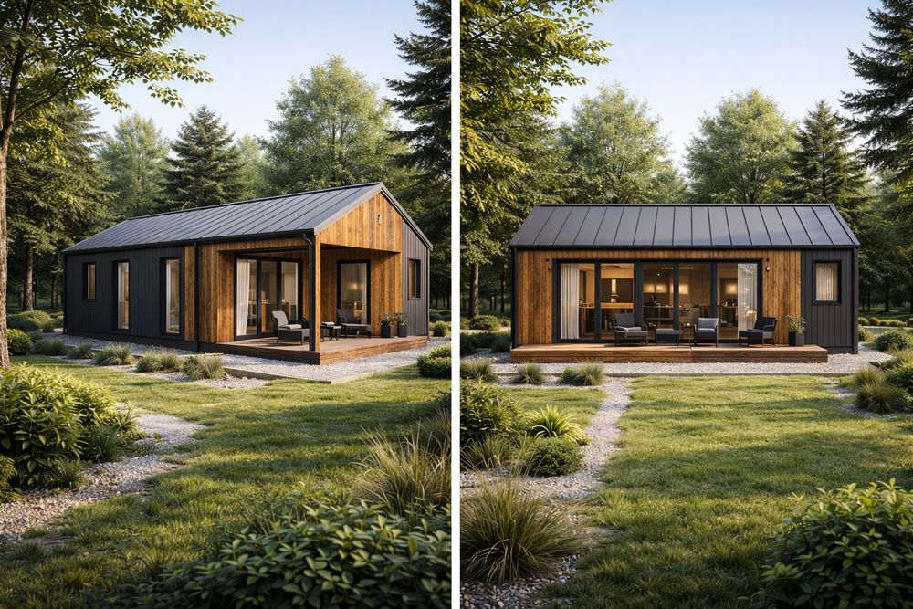 Garaże i domki z płyty warstwowej