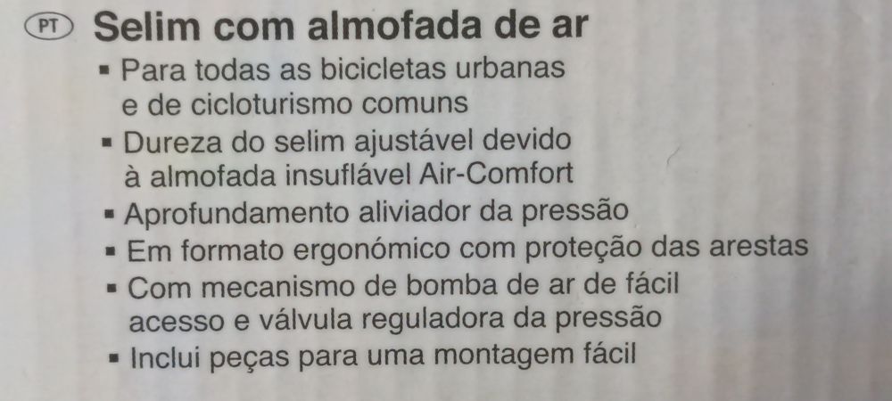 Selim bicicleta/velocípede, Conforto de estrada, NOVO.