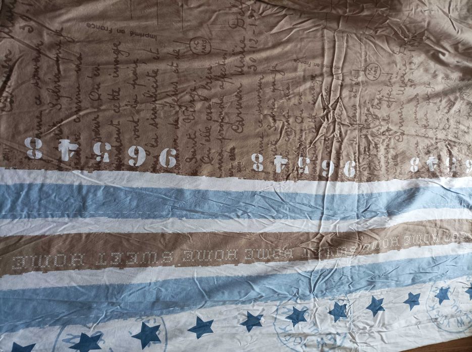 Pościel niebiesko-brązowa