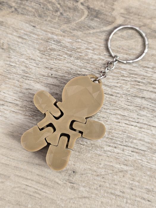Breloczek Piernikowy Ludzik 3d - Brelok Druk3d fidget Keychain