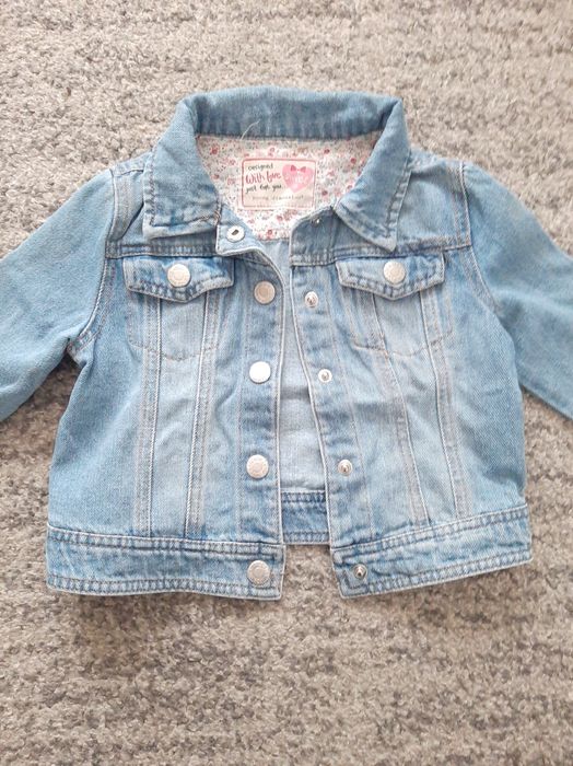 Young Dimension bluza jeans jeansowa niebieska rozmiar 104 cm kwiaty