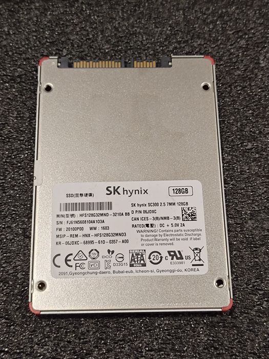 SSD SK hynix SC300 128GB 2.5” SATA III | Sprawny | OEM