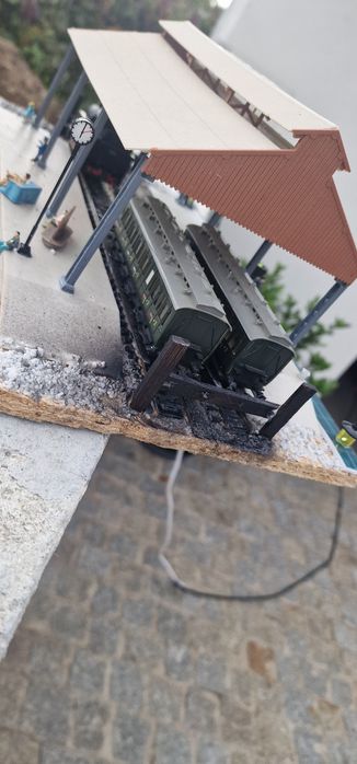 Cenarios linha douro artesanais com ou sem comboios para natal.