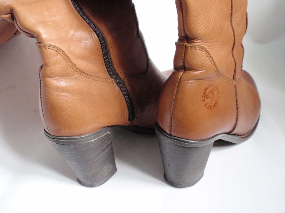 Kozaki skórzane Karino roz. EUR 37