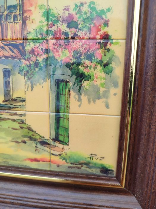 Obraz Malowany na ceramicznych kafelkach - Kafel - Design -