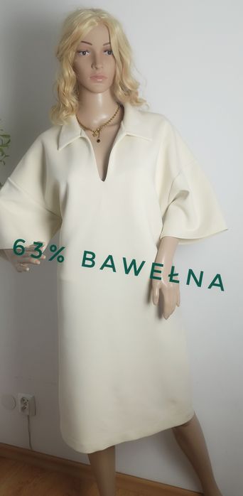 Sukienka COS beżowa 44 46 minimalizm
