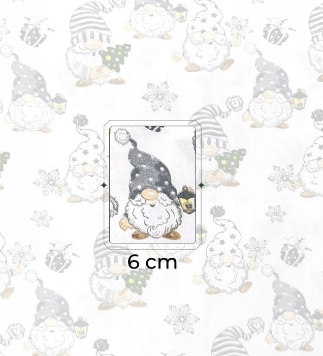 Bieżnik świąteczny w krasnale dekoracja stołu 200x55 na prezent