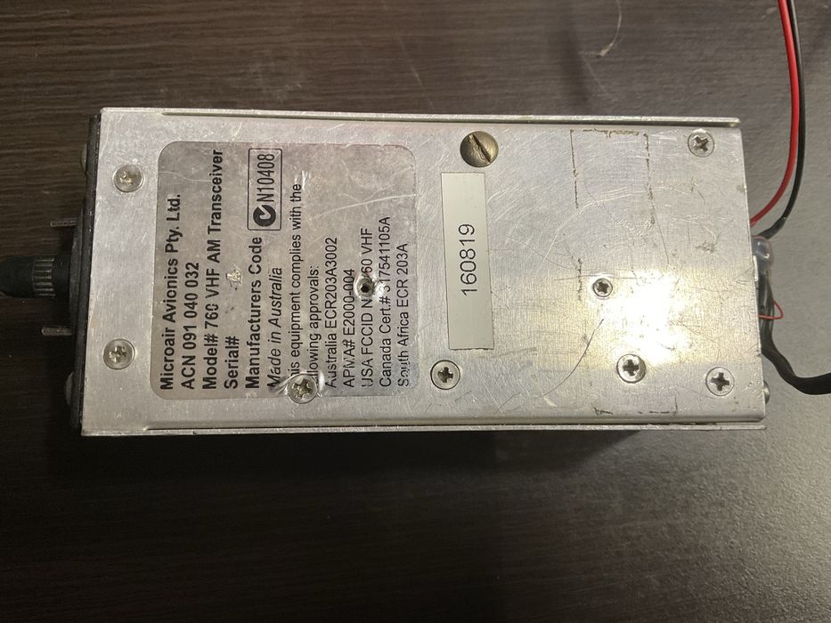 Radio lotnicze Microair 760 VHF AM Transceiver – 100% Sprawne!