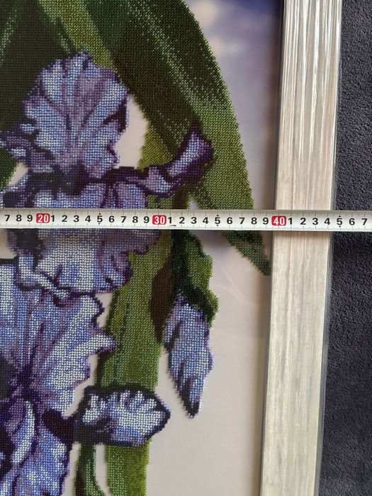 Вишита картина бісером Іриси