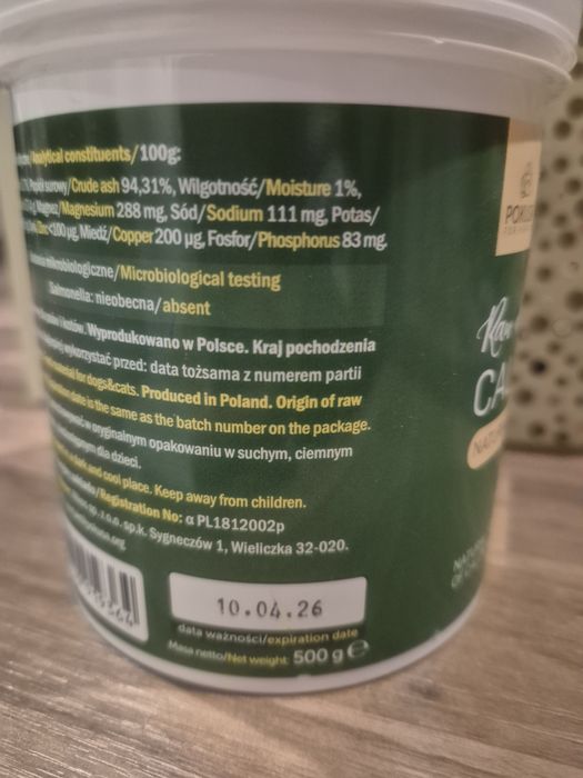 Calcium eggshell, wapń, suplement do barfa