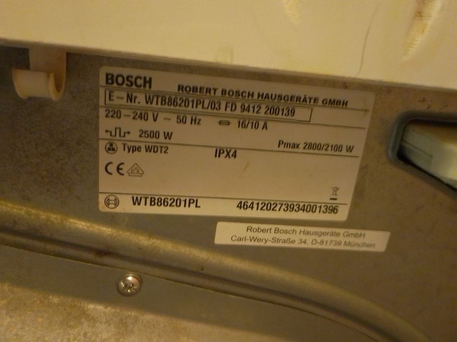 BOSCH (сушка) сушильна машина на запчастини