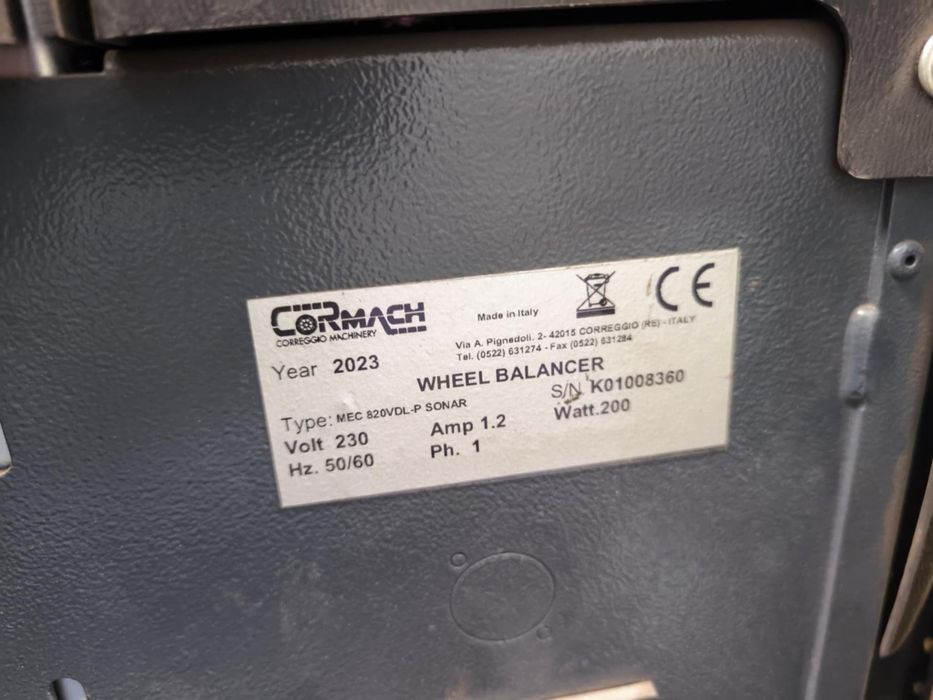 Cormach  MEC820vdl Sonar - Wyważarka do kół