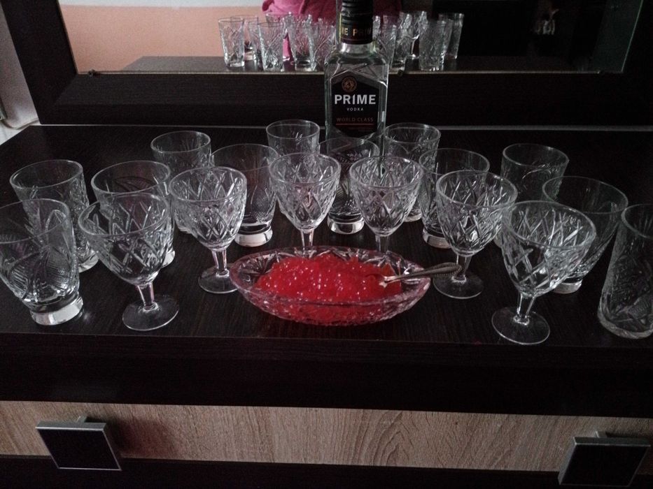 Хрустальные рюмочки  фужеры бокалы