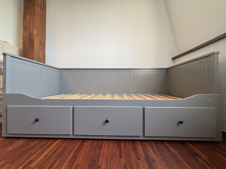 Łóżko Ikea Hemnes Szare