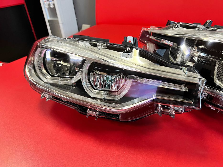 лед фари на bmw f30 full led ЗАМЕНА ГАЛОГЕНА Фары ф30 бмв оптика Фара лед