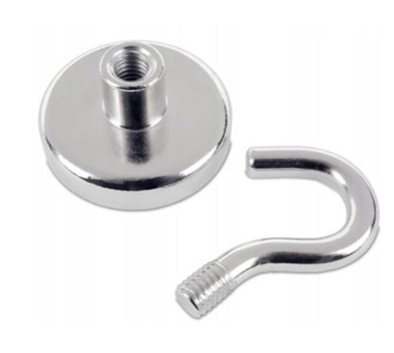 Magnesy neodymowe haczyki 6szt. Mocne 32mm x 50mm