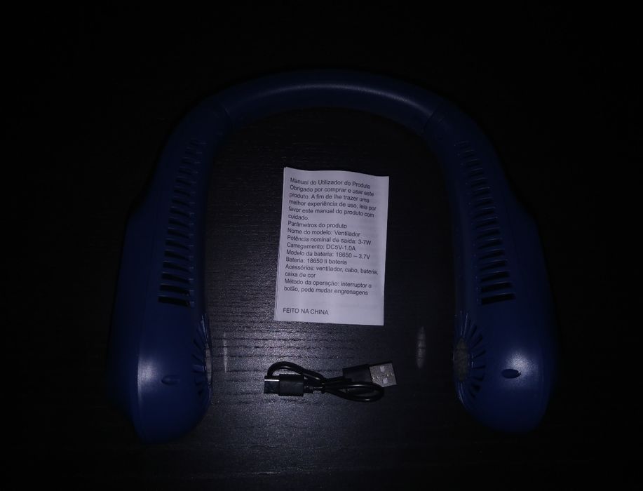 Ventoinha de pescoço, nova, com 5 níveis de velocidade.