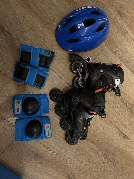 Vendo patins usados + acesssorios