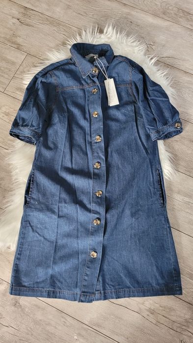 Rue paris jeansowa sukienka nowa na guzki M 38