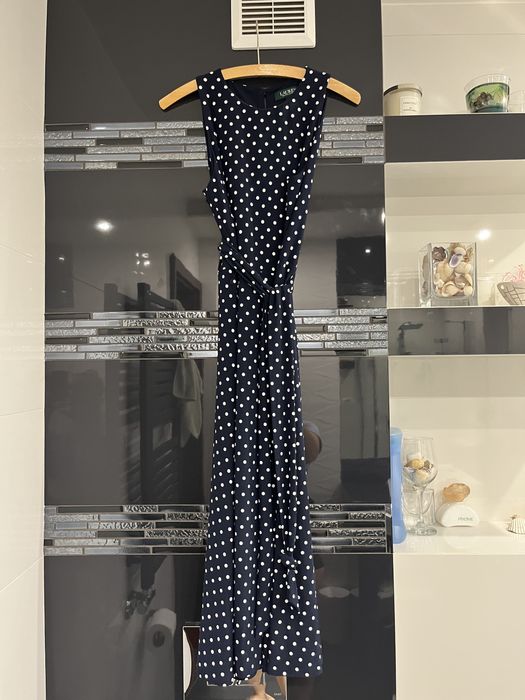 Ralph Lauren piekna sukienia S 36 groszki grochy