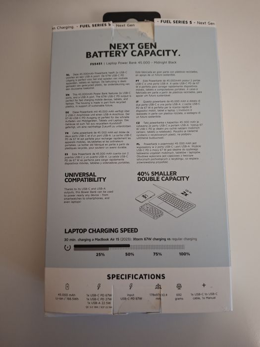 Power bank  XTORM nova 45 000 MAH-67W