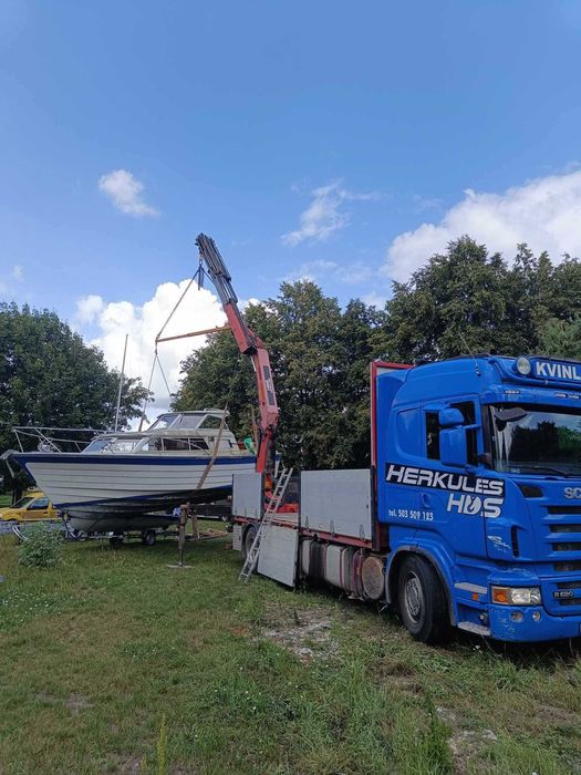 Transport HDS, Załadunek, Rozładunek, dźwig, żuraw, 6,6t, wysięg 18,9m