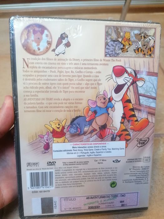 DVD As Aventuras do Tigre Disney Novo