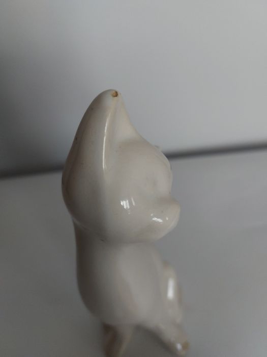 Ceramiczna figurka kota figura biała