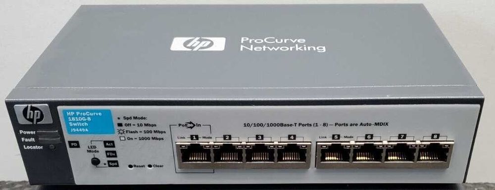 HP ProCurve 1810G-8  управляемый гигабитный свитч с питанием от РоЕ