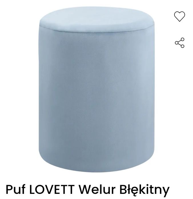 Pufa Beliani błekitna nowa