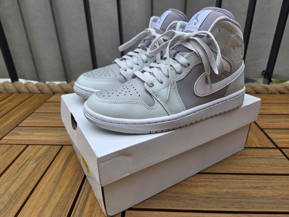 Buty Jordan 1 Mid Dust Grey 38.5 jak nowe. Gwarancja.