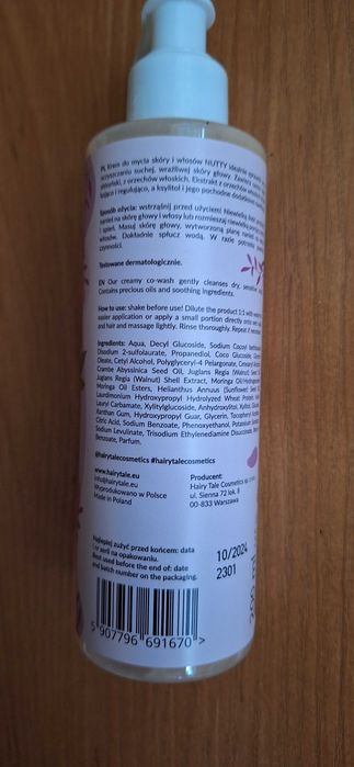 NUTTY co-wash orzechowy krem myjący do suchej skóry głowy szampon